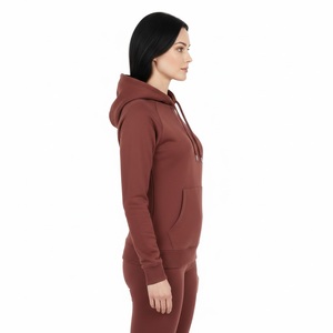 Sudadera con Capucha Oversize Marrón Cognac de Alto Gramaje 350GSM 100% Algodón French Terry Estilo Urbano con Hombros Caídos y Logotipo Personalizado - Product Image 3