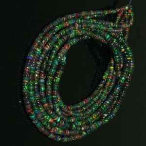 Collar de cuentas lisas de ópalo etíope de alta calidad Cuentas de fuego múltiples etíopes naturales Regalo de stock limitado para ella Cuentas al por mayor - Product Image 5