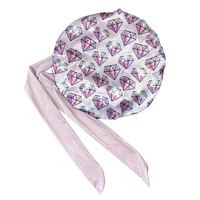 Topi Tidur Khusus Topi Tidur Satin Asli Topi Satin Dua Lapis Bonnet Mandi Satin Bonnet Desainer Rambut Dengan Karet Elastis