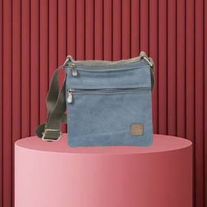 Grand sac fourre-tout personnalisé Sac de voyage à bandoulière réglable en toile avec logo personnalisé Sac de messager pour femmes - Product Image 2