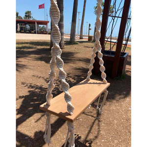 Silla Columpio de Macramé para Playa, Estilo Boho, Columpio para Adultos, Muebles de Exterior para Uso en Exteriores - Product Image 2