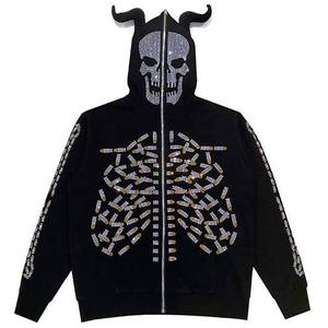 Sweat-shirts d'hiver personnalisés en molleton épais surdimensionné 100% coton avec fermeture éclair intégrale, impression numérique, épaules tombantes, logo brodé et poche - Product Image 5