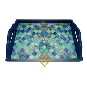 Bandeja decorativa de madera de Arte Moderno de alta calidad celebración festiva decoración del hogar regalo Venta caliente para hoteles durante la temporada de vacaciones - Product Image 1