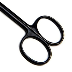 Ciseaux à sourcils durables pour droitier en acier inoxydable incurvés et pointus noirs de marque privée à expédition rapide pour une utilisation en beauté CUTICLE - Product Image 2