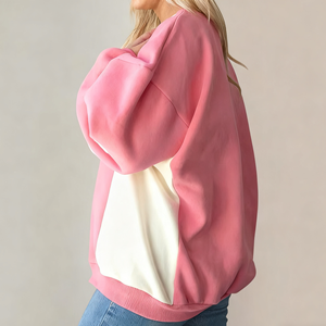 Sweat-shirt à capuche personnalisé OEM pour femmes, hiver, lourd, surdimensionné, décontracté, imprimé, grande taille, logo sur le devant - Product Image 6
