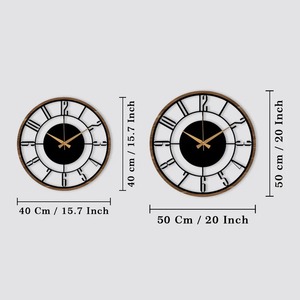 Horloge murale ronde en métal noir de luxe Le design moderne unique ajoute un look élégant et sophistiqué à n'importe quelle pièce ou bureau - Product Image 2