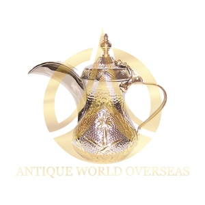 Luxury Handmade Brass Arabic Dallah Coffee Pot Traditional Arabic <b>Tea</b> Server Vintage Middle Eastern Teapot Gift Decor - Product Image 3