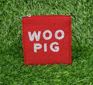 Adorable Women Customized Game Day Coin Bags 2024 Hand Beaded Red and White Logo Printed <b>Purses</b> <b>Cute</b> Style Wholesale - Product Image 6