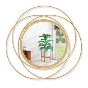 Espejo de pared interior de lujo de diseño único más vendido, espejo de pared de decoración interior y exterior chapado en oro de Metal de calidad superior - Product Image 6