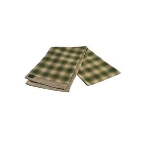 Bufanda de doble cara a cuadros verde beige naranja - Product Image 2