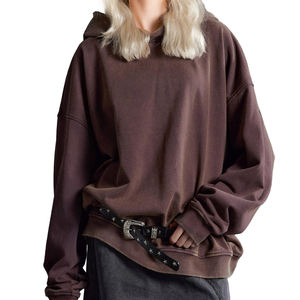 Sudadera Unisex Extra Grande de Invierno, Estilo Vintage, Lavada, con Degradado, Ropa Urbana, Cómoda, Mezcla de Poliéster/Algodón, Ecológica - Product Image 3