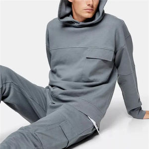 Últimas sudaderas con capucha de lana de algodón de moda para hombres personalizadas con impresión de descarga bolsillos delanteros personalizados sudaderas con capucha de varios colores para hombres - Product Image 6