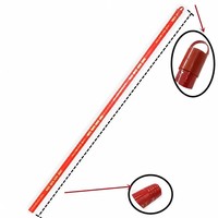 Balai à tête large en soie glacée rouge et jaune, avec manche en bois, pour le nettoyage domestique, en classe et dans la salle de bain
