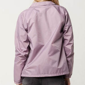 Chaqueta cortavientos tejida de piel de oveja cómoda y elegante para mujer, venta al por mayor personalizada, nailon transpirable, ropa ligera a la moda para exteriores - Product Image 5