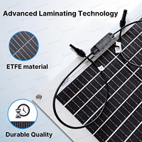 Stock américain Panneau solaire flexible 200W 100W 2 pièces contrôleur solaire et ensemble de câbles pour camping voyages panneau solaire mono étanche