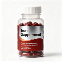 Étiquettes de bouteilles de suppléments de fer Haoxuan Factory Supply, encre métallique, autocollants PET imperméables pour l'emballage de compléments alimentaires