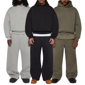 Conjunto de chándales para hombre de fabricantes personalizados GSM de peso pesado, chándal de lana personalizado con diamantes de imitación, conjunto de chándal de peso pesado, ropa - Product Image 1