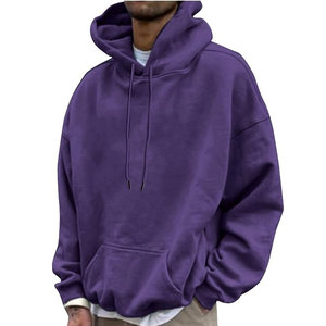 Unisex 100% Cotton Men's Hoodie Custom Logo High Quality 330g Fleece Hooded Collar Solid Pattern Anti-Wrinkle Quick Dry Regular - Product Image 4