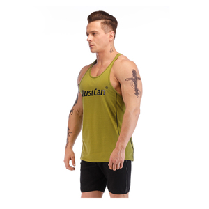 Camiseta sin mangas de color sólido personalizada de último diseño para hombre, camisetas sin mangas de secado rápido de alta calidad para gimnasio con muchos colores con logotipo personalizado - Product Image 5