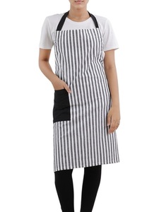 ผ้ากันเปื้อนผ้าฝ้ายย้อมเส้นด้าย100% ผ้ากันเปื้อนเอวสีเทาอาหารทำอาหารร้านตัดผมสวน BBQ PE LDPE PVC โพลีเอสเตอร์ - Product Image 3