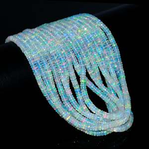 Perle d'opale naturelle d'Éthiopie, facettée, forme Rondelle, Cœur, Ovale, Cabochon, haute qualité 5-6mm, pour accessoires de bijouterie, certifiée IGI - Product Image 5