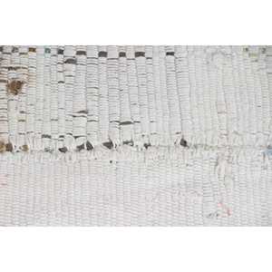 Alfombra Vintage, Alfombra de Lana Kilim Blanca y Azul de 3.5x7.2 pies - Product Image 5