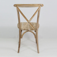 Chaise de salle à manger empilable en teck à dossier croisé, style moderne, en bois naturel, avec housse amovible, pour la maison, le bureau, le salon, mobilier de maison