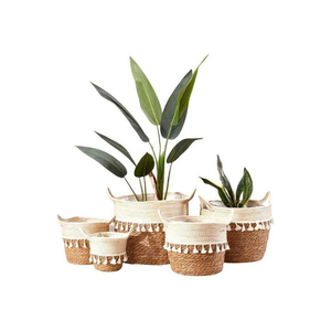 Cestas de almacenamiento de mimbre tejidas a mano para el hogar, organizador de mimbre, cesta de ratán, maceta hecha en Vietnam con servicios OEM ODM - Product Image 5