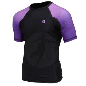 Vêtements de protection MMA à manches courtes personnalisés de haute qualité, en spandex/polyester, pour hommes, vente chaude - Product Image 3