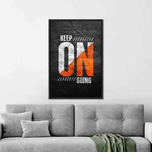 Elevate Your Space with Inspiring Printed Canvas Artwork,Black <b>Framed</b> - Product Image 1