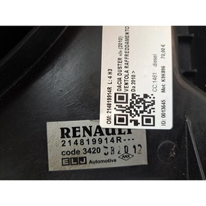 VENTILADOR DE REFRIGERACIÓN DEL MOTOR DACIA Duster 1ª Serie 214819914R K9K896 diésel 1461 (10>17) - Product Image 2