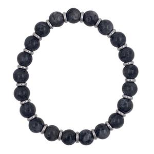<b>Bracelet</b> Black Labradorite Steel <b>Beads</b> Multifaceted Jewelery Ball Shape Pattern Variety Jade Onyx Amethyst Quartz Pearl - Product Image 1