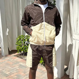 Ensemble court coupe-vent pour homme, couleur personnalisée, respirant, vêtements de mode d'été, nylon/polyester, haute qualité - Product Image 5