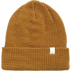 Bonnet de ski unisexe crâne personnalisé en gros, bonnet tricoté à revers avec logo patch tissé pour hommes et femmes - Product Image 1
