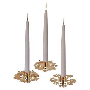 Bougeoirs de table de Noël en métal robustes avec détails festifs pour les arrangements saisonniers à la maison - Product Image 6