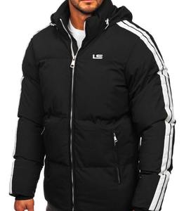 Veste matelassée en toile personnalisée en gros pour hommes, couleurs unies d'hiver, service OEM, haute qualité, imperméable, réversible - Product Image 1
