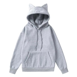 Nuevas sudaderas con capucha de otoño invierno con diseño de oreja de gato simple, sudadera informal con forro polar, venta al por mayor en stock, sudaderas con capucha para mujer - Product Image 4