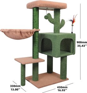 THPCT-0065 Portable Easy Assemble Pet House Tower for Indoor Cat Furniture Center <b>Play</b> and Sleep for Cat - Product Image 5