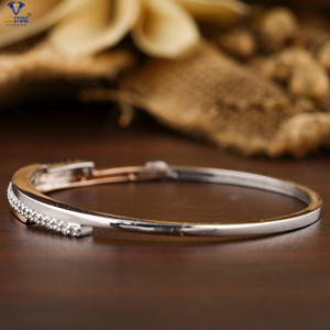 0.60 CT diamant rond taille brillant or blanc 18 carats | Bracelet diamant Cvd/Hpht diamant laboratoire pierre bijoux - Product Image 3