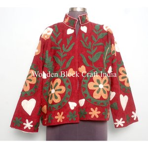 Chaqueta Corta de Invierno con Bordado a Mano, Chaqueta de Invierno para Mujer, Ropa de Mujer, Regalo de Dama de Honor para Vestir de Noche - Product Image 1