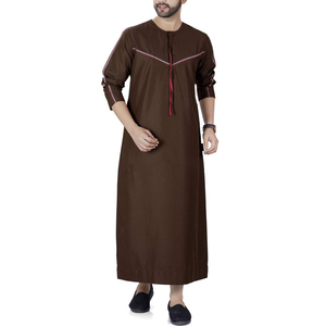 Jubbah Thobe pour hommes avec logo personnalisé et design, MOQ faible, dernier design, robes musulmanes pour hommes avec logo personnalisé, Jubba Thobe élégant pour hommes - Product Image 1