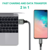 Câble USB-C vers USB-A Rngsnoy 3.1A à charge rapide JSAUX - Rouge