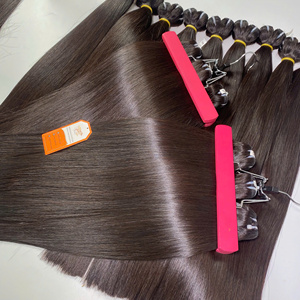 Extensiones de Cabello Humano Liso Vietnamita, Textura Suave de Lujo, Color Negro Natural, 100% - Product Image 2