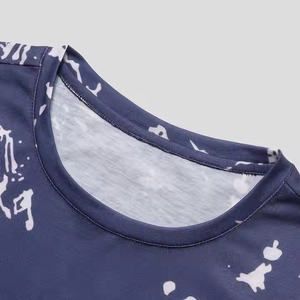 Camiseta informal de manga corta de gran tamaño para hombre, sudadera transpirable con cuello redondo, personalizable, hecha de poliéster/algodón, precio al por mayor - Product Image 5