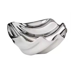Nuevo y elegante cuenco de servicio con acabado plateado para utensilios de cocina, vajilla, cuenco de frutas para hoteles y restaurantes, diseño moderno de la India - Product Image 1