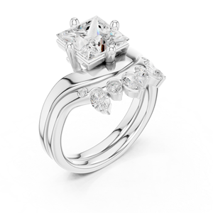 Bague de fiançailles en zircon de luxe 10K pour femme - Product Image 3