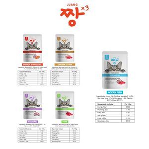 JJang อาหารแมวเปียก100% ธรรมชาติเกรดสูง3ถุง70กรัมต่อ5รสอาหารเพิ่มสุขภาพ - Product Image 6