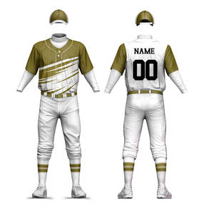 Tissu doux polyester vêtements de sport uniforme de baseball sur mesure votre propre conception ensemble maillot et pantalon de baseball - Product Image 3