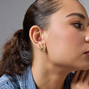 Pendientes de Moda Religiosos con Diseño de Gota de Agua y Patrón Geométrico, Diamantes, Perlas y Ámbar con Baño de Rodio sobre Latón para Fiestas - Product Image 2