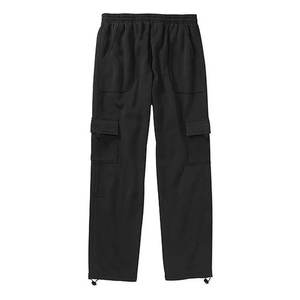 Pantalon Cargo d'hiver de couleur unie en coton pour hommes, grande taille 5XL Stretch Work/Sport Pantalon décontracté Youth Street Pocket Mid Waist - Product Image 4